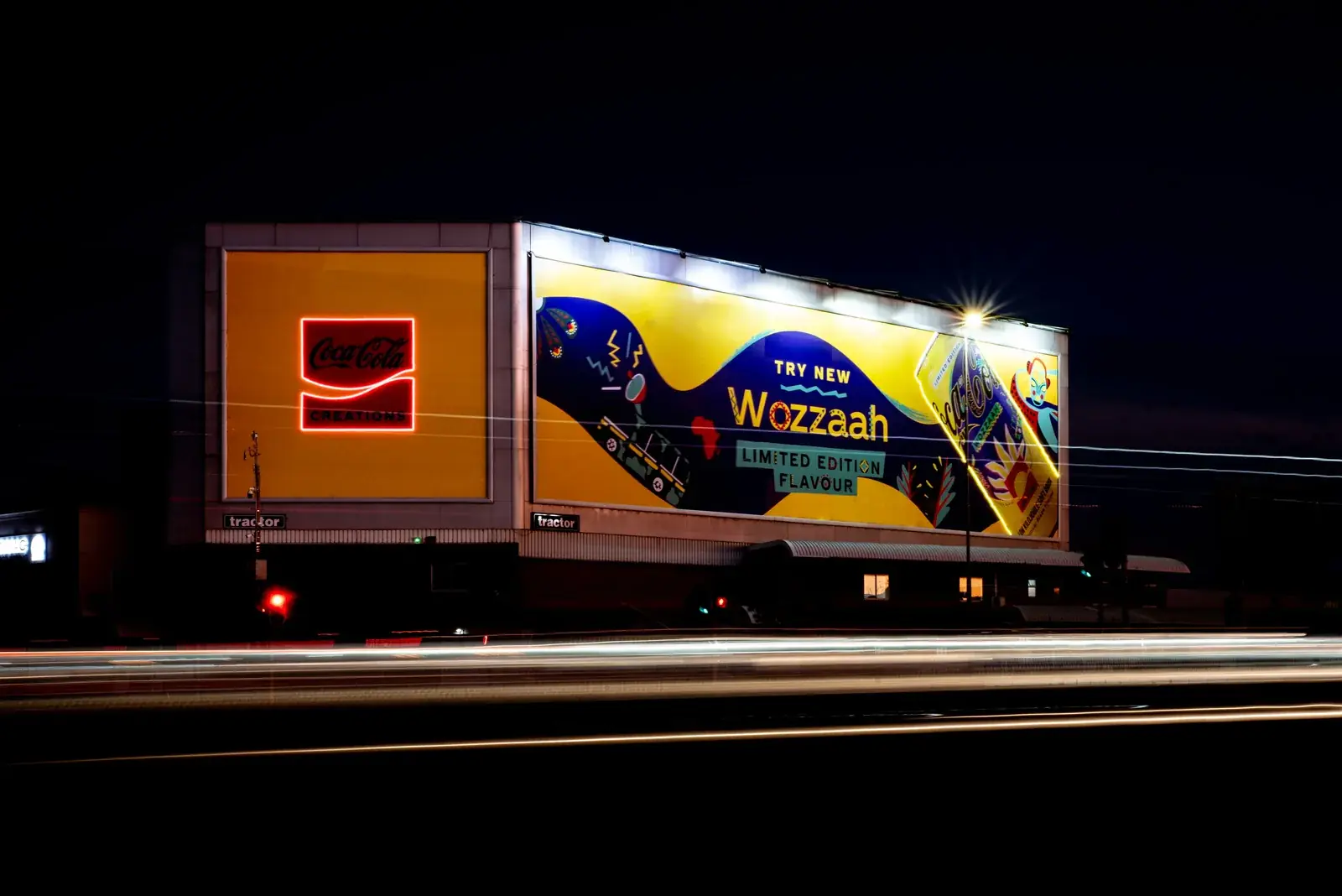 Tractor Outdoor classic billboard featuring Coca-Cola, OOH advertising Cape Town